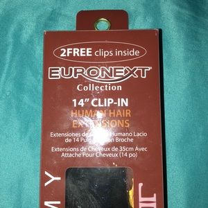 Human hair clip in extensions